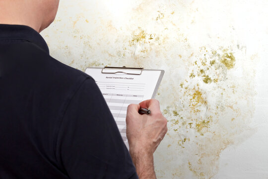 Inspector conducting indoor air quality testing during a mold inspection in Pennsauken NJ